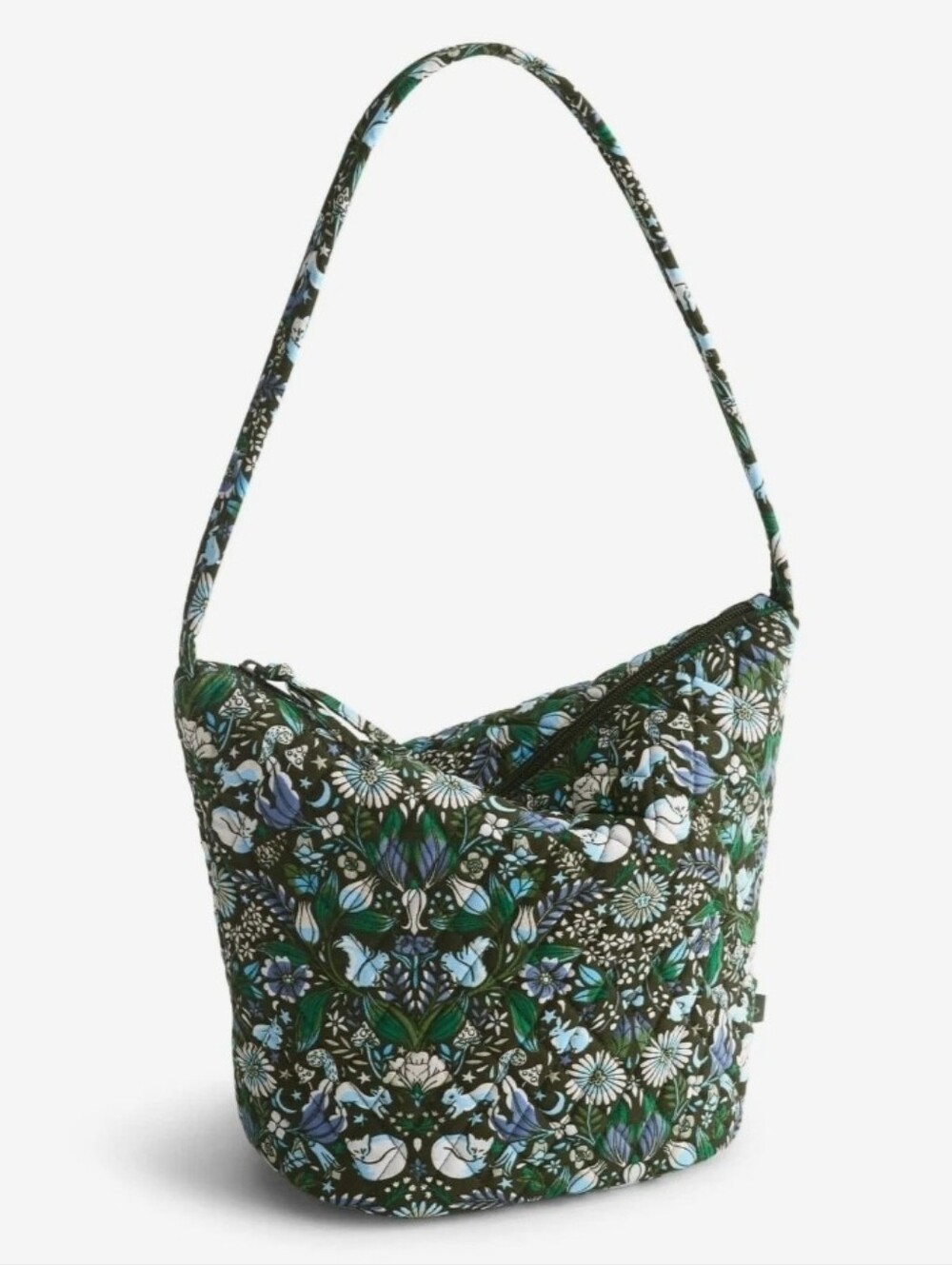 Vera Bradley Slouchy Bucket Shoulder Bag Enchanted Woodland